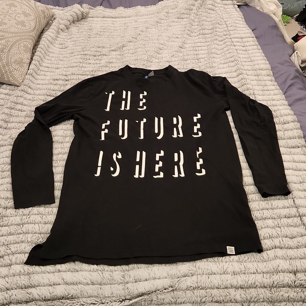 Dividided "the future is here" t-shirt dress size M.